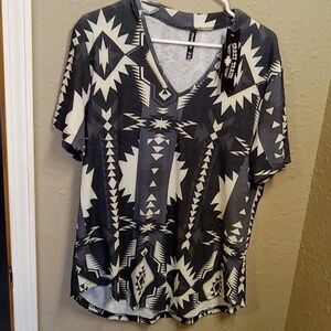 Nwt Black Western Tee Shirt